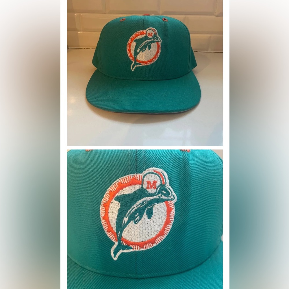 Miami Dolphins Flat Rim Fitted Cap